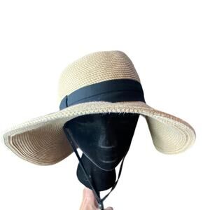 Solar Escape White Brim Paper Blend Sun Hat Women's One Size